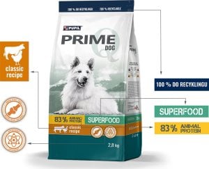 PUPIL Prime Karma sucha dla psa PUPIL Prime bogata w drób z wołowiną 2,8 kg 1