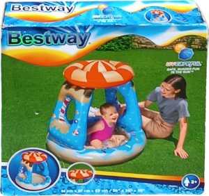SunClub Dmuchany basen z daszkiem Bestway 91x91x89cm 26L 2