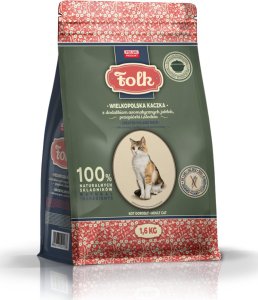 Folk Karma sucha dla kota FOLK Wielkopolska kaczka z dodatkiem jabłek, przepiórki i śledzia 1,6 kg 1