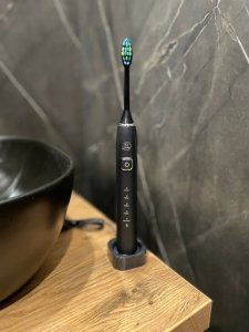 Szczoteczka Heelly SZCZOTECZKA SONICZNA DO ZĘBÓW ELEKTRYCZNA HEELLY 6 KOŃCÓWEK MOCNA ETUI IPX 3