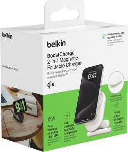 Ładowarka Belkin Belkin BOOST Charge magneti. 15W 2in1 +output/USB-C wh.WIZ028vfWH 8
