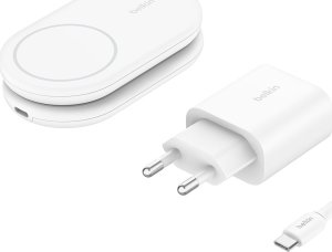 Ładowarka Belkin Belkin BOOST Charge magneti. 15W 2in1 +output/USB-C wh.WIZ028vfWH 12