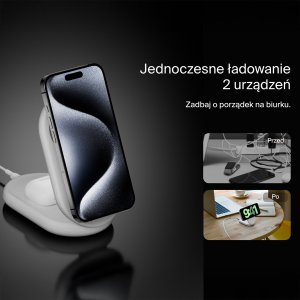 Ładowarka Belkin Belkin BOOST Charge magneti. 15W 2in1 +output/USB-C wh.WIZ028vfWH 22