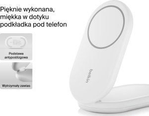 Ładowarka Belkin Belkin BOOST Charge magneti. 15W 2in1 +output/USB-C wh.WIZ028vfWH 25