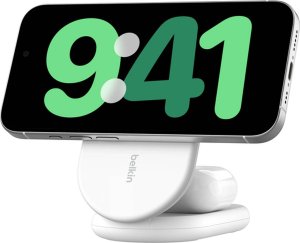 Ładowarka Belkin Belkin BOOST Charge magneti. 15W 2in1 +output/USB-C wh.WIZ028vfWH 5