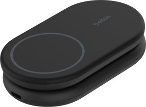 Ładowarka Belkin ładowarka indukcyjna składana 2w1 MagSafe Qi2 15 W czarna z zasilaczem 36 W 7