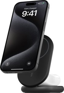 Ładowarka Belkin ładowarka indukcyjna składana 2w1 MagSafe Qi2 15 W czarna z zasilaczem 36 W 9