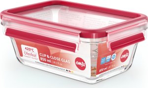 Emsa Emsa Clip&Close Glass Food Container 850 ml  red 2