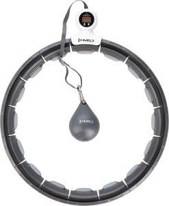 HMS ZESTAW HULA HOP MAGNETYCZNY BLACK HHM15 Z LICZNIKIEM HMS + PAS WYSZCZUPLAJĄCY BR163 RED 16