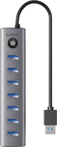 HUB USB Orico Adapter Hub Orico CL7U USB-C do 7x USB 3.0 (szary) 1