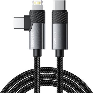 Kabel USB Essager Kabel USB Essager EXCTTL-WL0G-P USB-C do lightning+USB-C 65W 1m (szary) 1