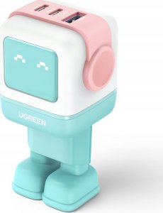 Ładowarka Ugreen Ładowarka sieciowa Ugreen Nexode RG (Robot GaN), 2x USB-C + USB, 65W (różowo - niebieska) 7