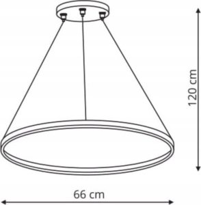 Lampa wisząca Light Prestige Light Prestige Ring LP-909/1P M BK CCT lampa wisząca zwis 1x35W LED CCT 3000K 2400 lm czarna 7
