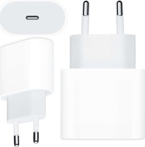Ładowarka Apple Ładowarka sieciowa oryginalna Apple USB-C typ C 20W szybka MHJE3ZM/A do iPhone adapter kostka Biała 8