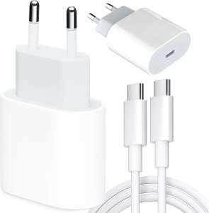 Ładowarka Apple Ładowarka sieciowa oryginalna Apple USB-C typ C 20W szybka MHJE3ZM/A do iPhone adapter kostka Biała + Kabel 1m 1