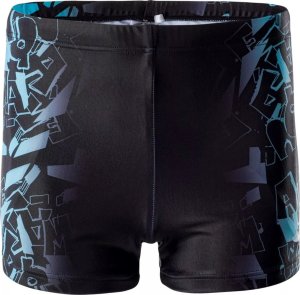 AquaWave Dziecięce bokserki kąpielowe Aquawave ATOS JR black scuba blue logo print rozmiar 164 1