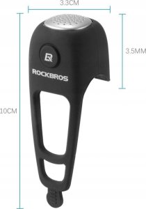 RockBros Dzwonek rowerowy elektroniczny w obudowie silikonowej - czarny Dzwonek rowerowy elektroniczny w obudowie silikonowej - czarny 4