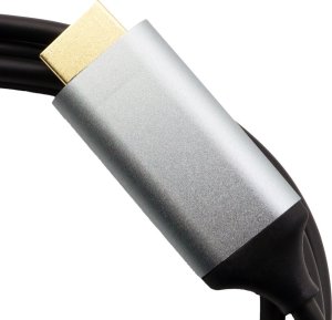 Kabel USB . ECOBOX KABEL TYP-C 3.1 DO HDMI 4K 60Hz MHL WZMACNIANY 1,8M CZARNY 1