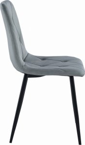 Leobert Krzesło LIBRA - aksamit srebrno-szary / nogi czarne x 4 3