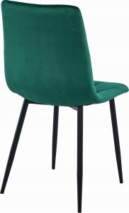 Leobert Krzesło LIBRA - ciemna zieleń aksamit / nogi czarne x 1 2
