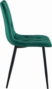Leobert Krzesło LIBRA - ciemna zieleń aksamit / nogi czarne x 1 3