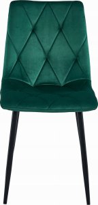 Leobert Krzesło LIBRA - ciemna zieleń aksamit / nogi czarne x 1 4