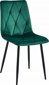 Leobert Krzesło LIBRA - ciemna zieleń aksamit / nogi czarne x 1 5