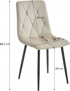 Leobert Krzesło LIBRA - ciemna zieleń aksamit / nogi czarne x 1 6