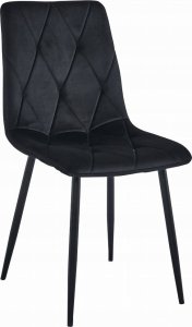 Leobert Krzesło LIBRA - czarny aksamit / nogi czarne x 2 2
