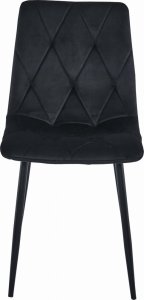 Leobert Krzesło LIBRA - czarny aksamit / nogi czarne x 2 3