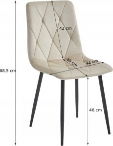 Leobert Krzesło LIBRA - granat aksamit / nogi czarne x 4 5