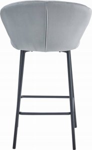 Leobert Hoker GATTA - aksamit srebrno-szary / nogi czarne x 1 4