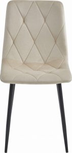 Leobert Krzesło LIBRA - chłodny beż aksamit / nogi czarne x 3 4