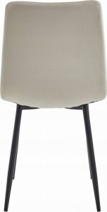 Leobert Krzesło LIBRA - chłodny beż aksamit / nogi czarne x 3 5