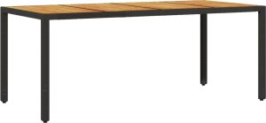 vidaXL 7-cz. zestaw mebli ogrodowych z poduszkami, czarny, polirattan 4