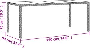 vidaXL 7-cz. zestaw mebli ogrodowych z poduszkami, czarny, polirattan 9