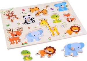 Jokomisiada Puzzle Drewniane Zwierzakami układanka 10 ele ZA4721 4