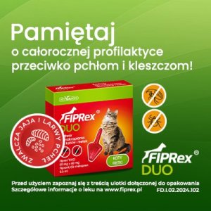 Triton Fiprex DUO Kot 50 mg + 60 mg roztwór do nakrapiania dla kotów i fretek 3
