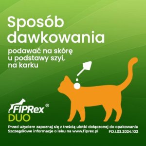 Triton Fiprex DUO Kot 50 mg + 60 mg roztwór do nakrapiania dla kotów i fretek 6