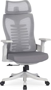 Krzesło biurowe Mebel Elite Fotel Biurowy Ergonomiczny Obrotowy CARET 2 Wentylowany Szary Nowoczesny 11