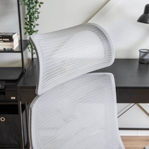 Krzesło biurowe Mebel Elite Fotel Biurowy Ergonomiczny Obrotowy CARET 2 Wentylowany Szary Nowoczesny 3