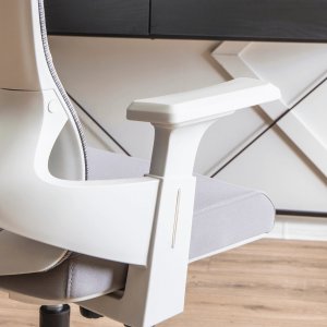 Krzesło biurowe Mebel Elite Fotel Biurowy Ergonomiczny Obrotowy CARET 2 Wentylowany Szary Nowoczesny 5