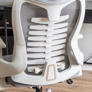 Krzesło biurowe Mebel Elite Fotel Biurowy Ergonomiczny Obrotowy CARET 2 Wentylowany Szary Nowoczesny 9