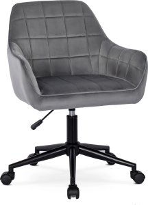 Krzesło biurowe Mebel Elite Fotel Biurowy Gabinetowy Obrotowy LUCY Szary Welurowy Nowoczesny Loft 6