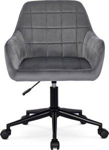 Krzesło biurowe Mebel Elite Fotel Biurowy Gabinetowy Obrotowy LUCY Szary Welurowy Nowoczesny Loft 7