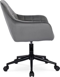 Krzesło biurowe Mebel Elite Fotel Biurowy Gabinetowy Obrotowy LUCY Szary Welurowy Nowoczesny Loft 8