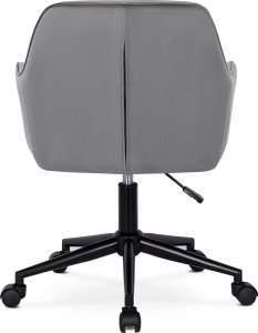 Krzesło biurowe Mebel Elite Fotel Biurowy Gabinetowy Obrotowy LUCY Szary Welurowy Nowoczesny Loft 9