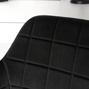 Krzesło biurowe Mebel Elite Fotel Biurowy Gabinetowy Obrotowy LUCY Czarny Welurowy Nowoczesny Loft 5