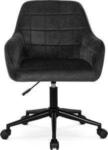 Krzesło biurowe Mebel Elite Fotel Biurowy Gabinetowy Obrotowy LUCY Czarny Welurowy Nowoczesny Loft 7