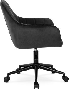 Krzesło biurowe Mebel Elite Fotel Biurowy Gabinetowy Obrotowy LUCY Czarny Welurowy Nowoczesny Loft 8